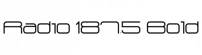 Radio 187.5 Bold  フリーフォントのダウンロード