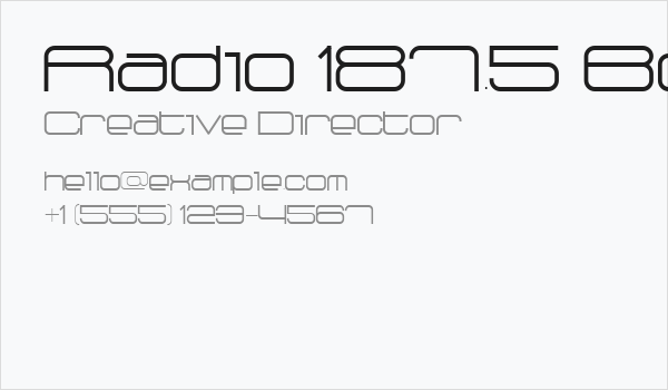 Radio 187.5 Bold Business Card