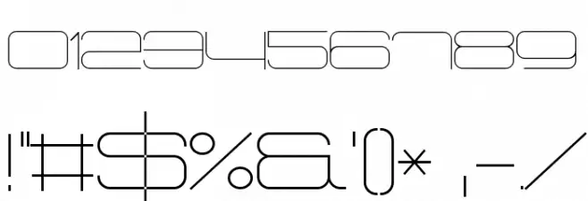 Radio 187.5 Outlined Font OTHER CHARS