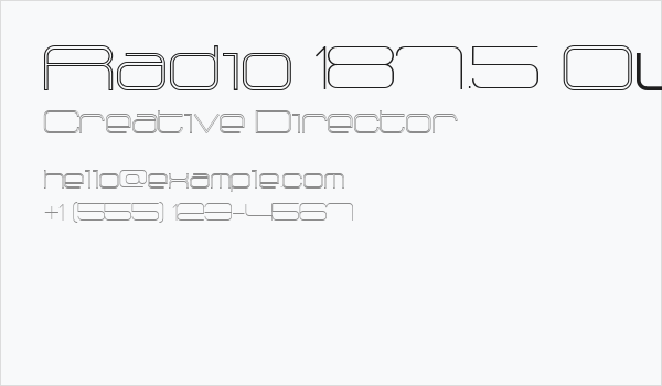 Radio 187.5 Outlined Business Card
