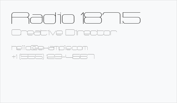 Radio 187.5 Business Card