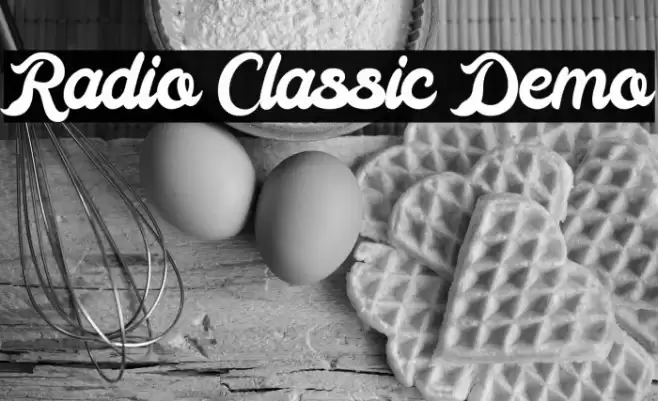 Radio Classic Demo Font examples