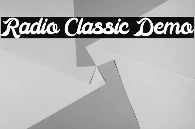Radio Classic Demo Font examples