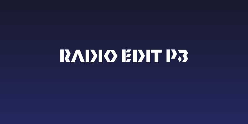 Radio Edit P3 Social Header