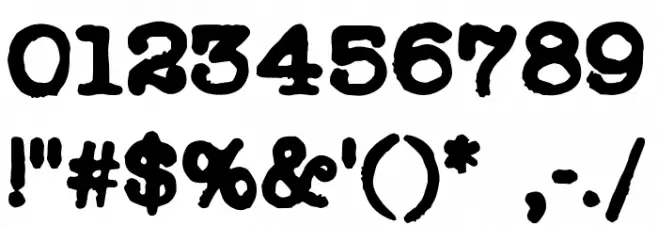 Radio Newsman Font OTHER CHARS