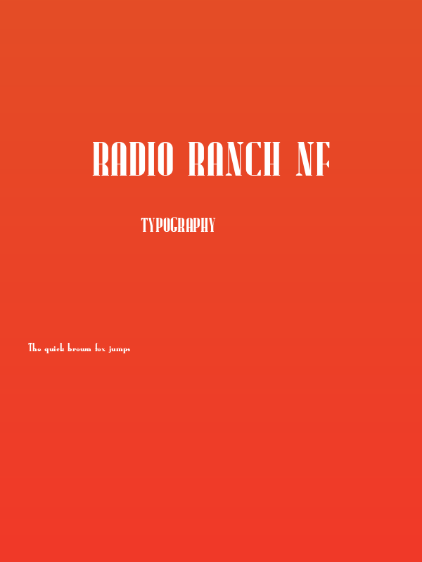 Radio Ranch NF Poster