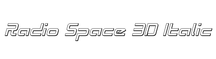 Radio Space 3D Italic  font caratteri gratis