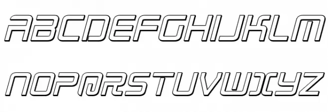 Radio Space 3D Italic Font Litere mari