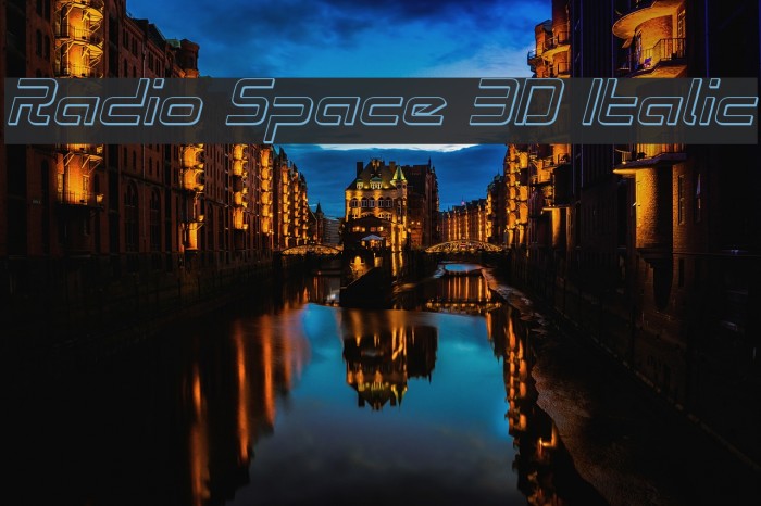Radio Space 3D Italic Font examples