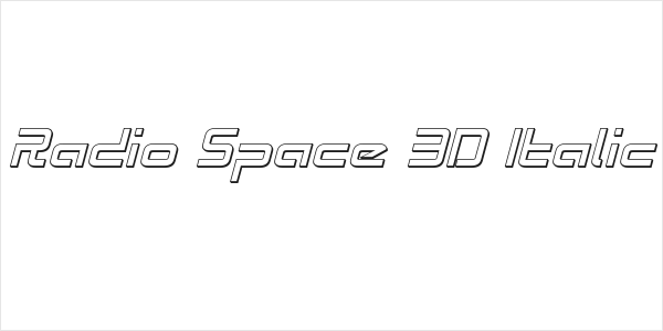 Radio Space 3D Italic Logo