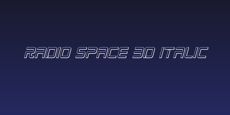 Radio Space 3D Italic Social Header