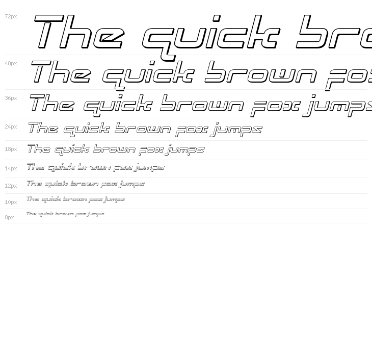 Radio Space 3D Italic Waterfall