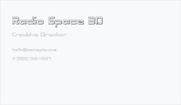 Radio Space 3D Business Card