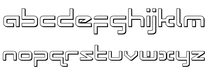 Radio Space 3D Font LOWERCASE