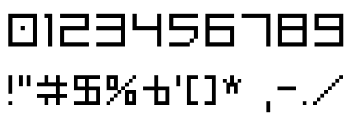 Radio Space Bitmap Font OTHER CHARS