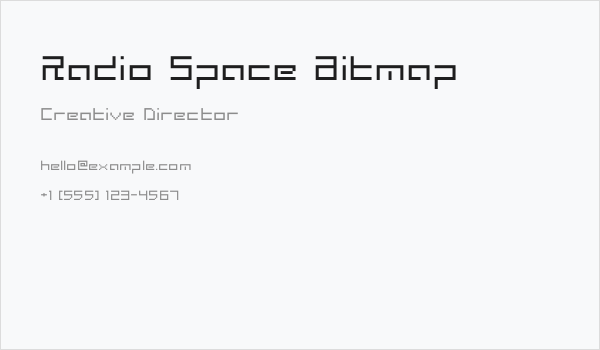 Radio Space Bitmap Business Card