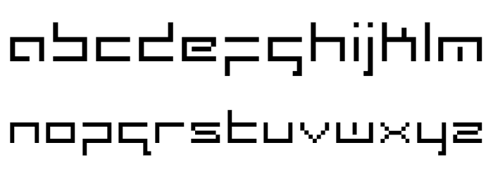 Radio Space Bitmap Font LOWERCASE