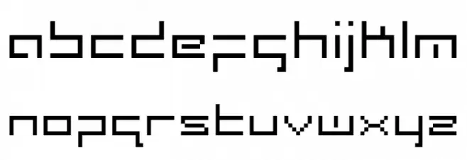 Radio Space Bitmap Шрифта строчной
