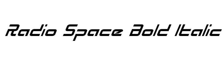 Radio Space Bold Italic Font