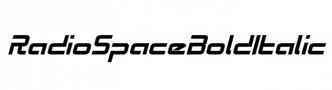 Radio Space Bold Italic  baixar fontes gratis