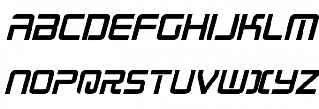 Radio Space Bold Italic Шрифта ВЕРХНИЙ