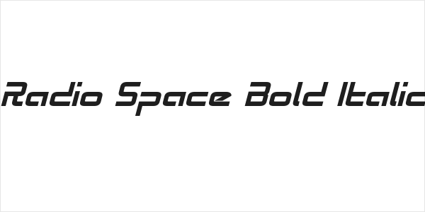 Radio Space Bold Italic Logo