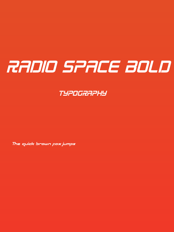 Radio Space Bold Italic Poster