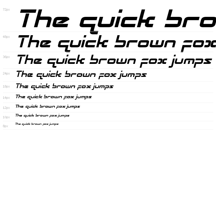 Radio Space Bold Italic Waterfall