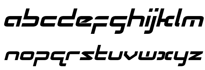 Radio Space Bold Italic Font LOWERCASE