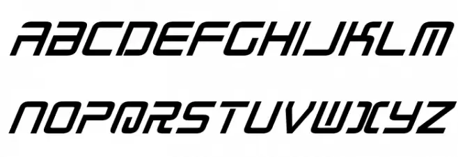 Radio Space Bold Italic Шрифта ВЕРХНИЙ