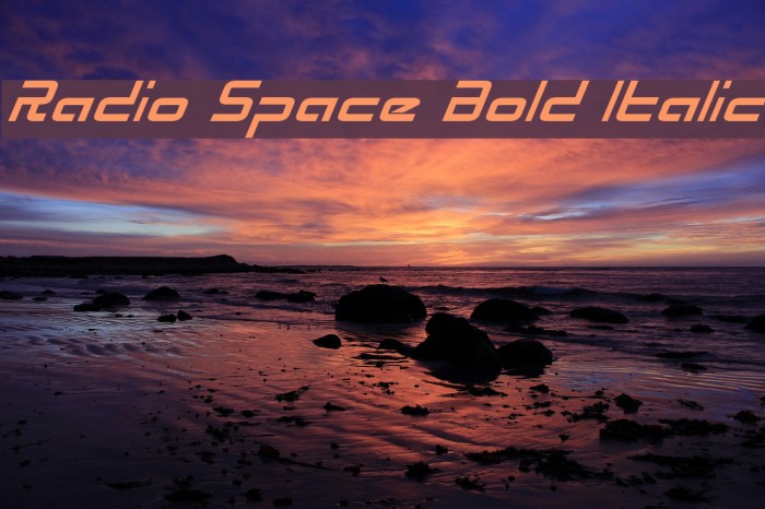 Radio Space Bold Italic Font examples