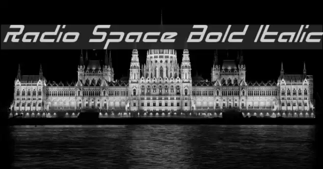 Radio Space Bold Italic Font examples