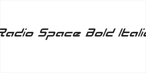 Radio Space Bold Italic Logo