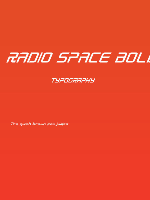 Radio Space Bold Italic Poster