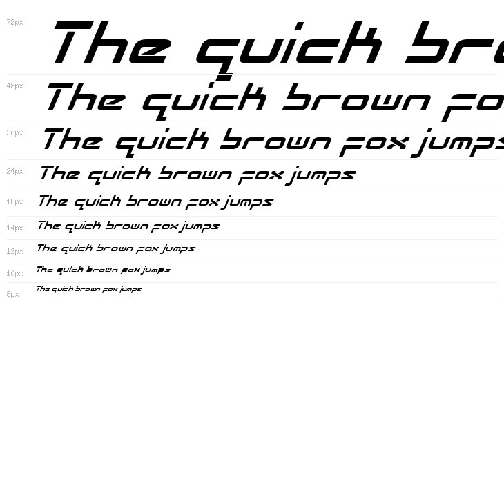 Radio Space Bold Italic Waterfall