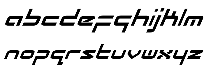 Radio Space Bold Italic Font LOWERCASE