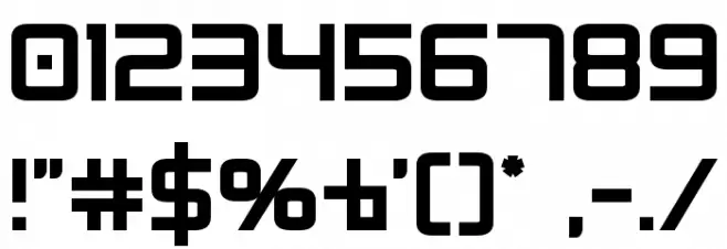 Radio Space Bold Font OTHER CHARS