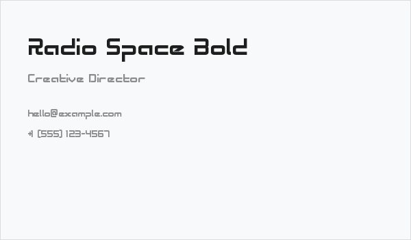 Radio Space Bold Business Card