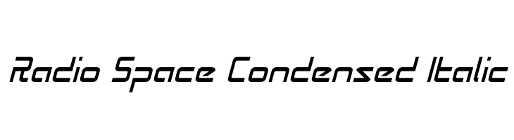 Radio Space Condensed Italic  नि: शुल्क फ़ॉन्ट्स डाउनलोड