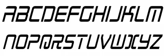 Radio Space Condensed Italic Fonte MAIÚSCULAS