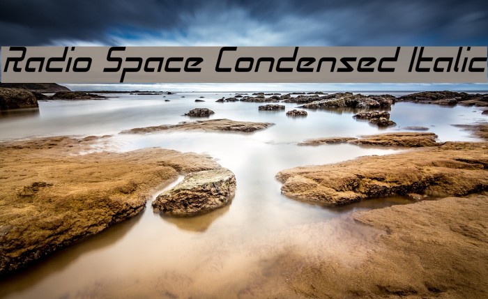 Radio Space Condensed Italic Font examples