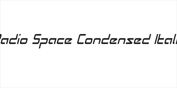 Radio Space Condensed Italic Logo