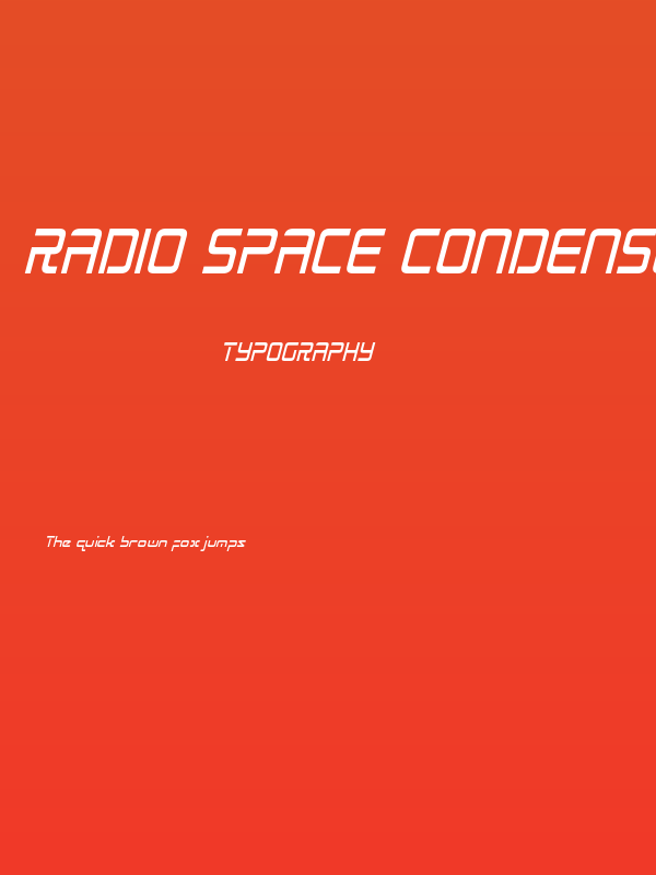 Radio Space Condensed Italic Poster