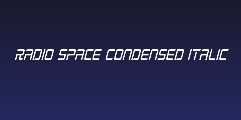 Radio Space Condensed Italic Social Header