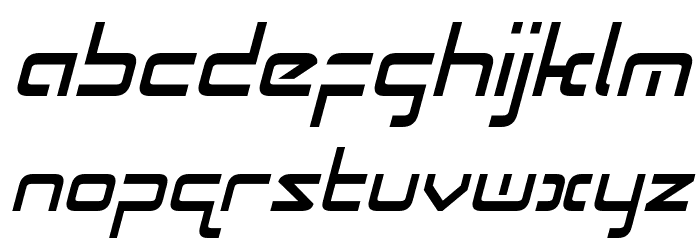 Radio Space Condensed Italic Font LOWERCASE