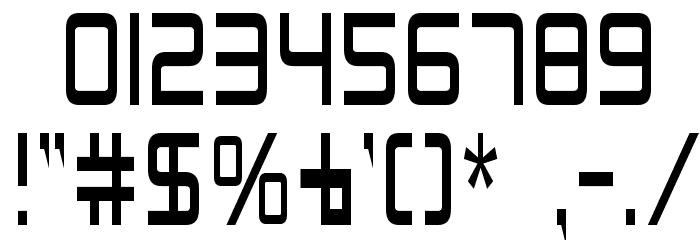 Radio Space Condensed Font OTHER CHARS