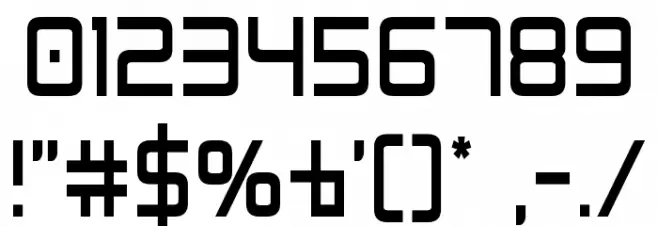 Radio Space Condensed Font OTHER CHARS