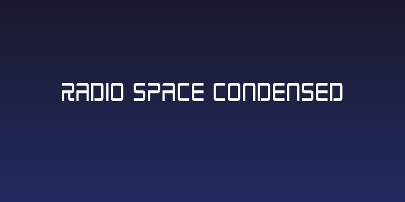 Radio Space Condensed Social Header