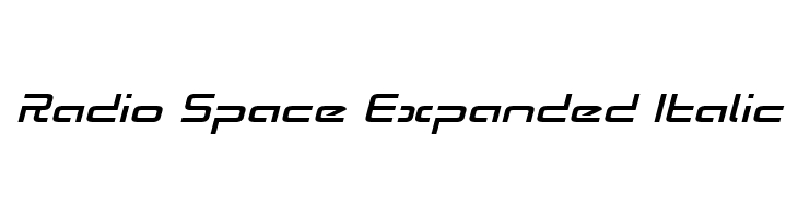 Radio Space Expanded Italic  Frei Schriftart Herunterladen