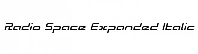 Radio Space Expanded Italic 
